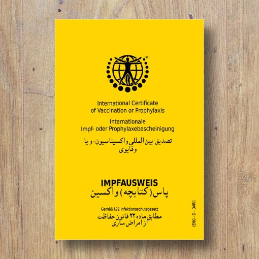 Der internationale Impfausweis Englisch-Deutsch-Dari