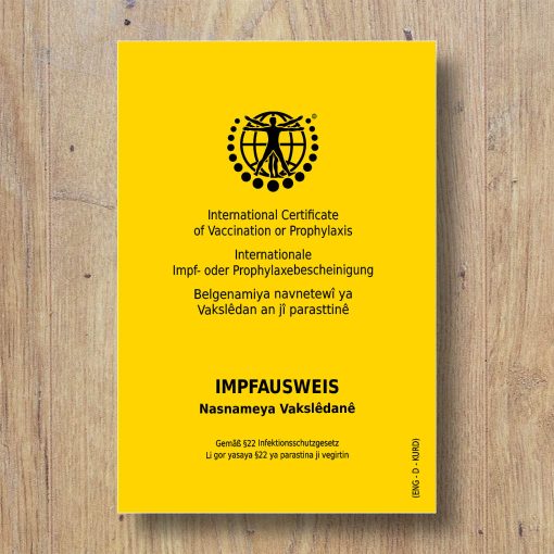 Der internationale Impfausweis Englisch-Deutsch-Kurdisch